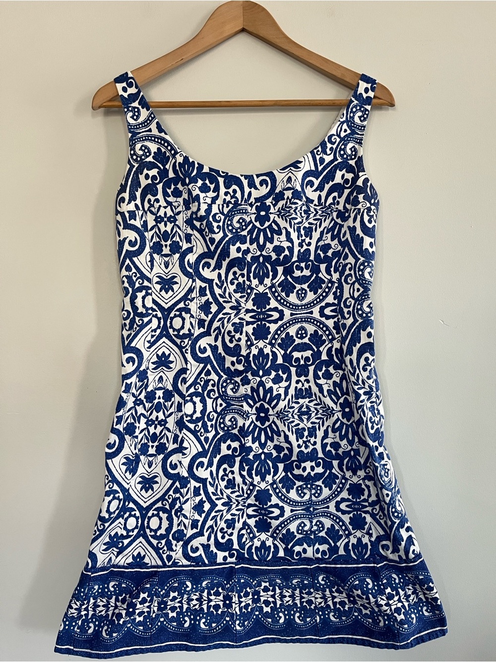 Nine West Navy and White Tile-Print Mini Dress - Picture 13 of 13